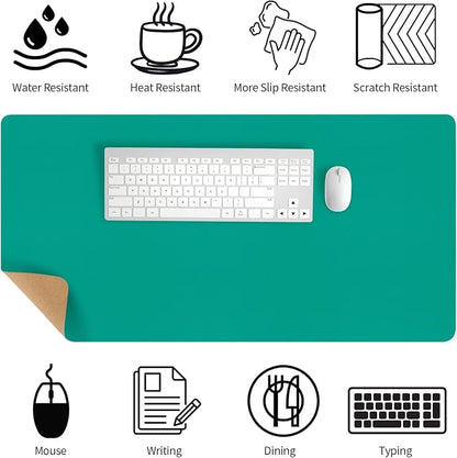 Bloss Green Desk Mat, Leather Desk Pad, Desk Matt - Image 4