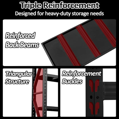 3000LBS Heavy-Duty Garage Shelving, 4-Tier Adjustable Garage Shelving Units - Image 6