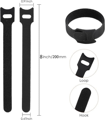 150PCS 8 Inch Reusable Cable Ties Wire Ties Cord Organizer Cable Organizer - Image 2