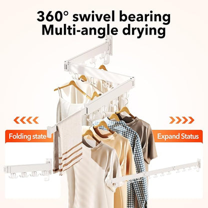 Drying Rack Clothing Wall Mounted, Clothes Drying Rack, Laundry Drying Rack - Image 7