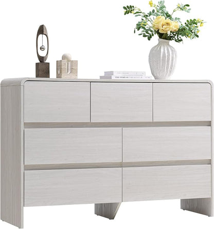AMERLIFE 7 Drawer Dresser for Bedroom, Anti-Tip Kit, Wood Cabinet Organizer for by AMERLIFE