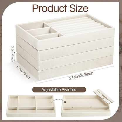 Kenning 16 Pcs Stackable Jewelry Organizer Trays - Image 3