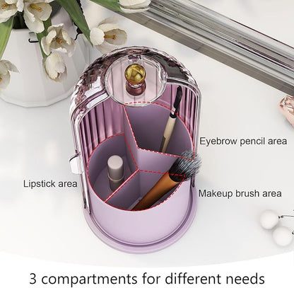 Makeup Brush Holder with Dustproof Cover 360 Rotating Makeup Brush Organizer - Image 5