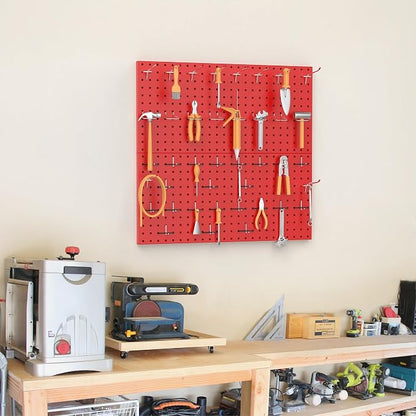 TORACK Metal Pegboard Wall Organizer 24" x 24" or 12" x 48" - Image 7