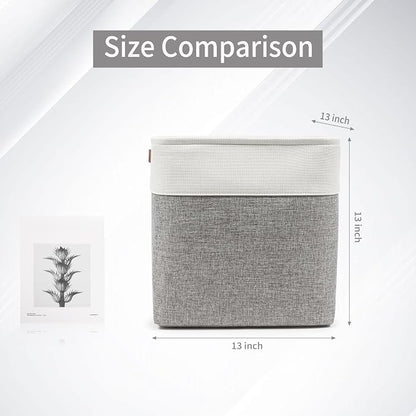 13x13 Cube Storage Bins, Collapsible Fabric Storage Box, 4 Pack Closet Baskets - Image 3