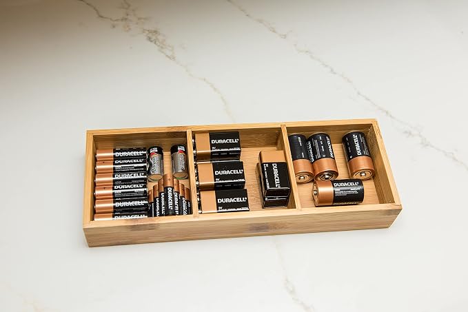 Lipper International 823 Bamboo Wood 3-Compartment Organizer Tray, 11 5/8" x 4 - Image 5