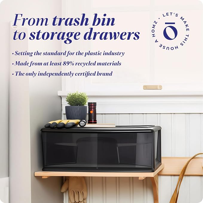 HOMZ 2-Pack 1-Drawer Storage Cart, Plastic Container - Image 8