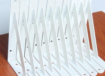 12 Pack L8 x H 6" White Heavy Duty Shelf Brackets - Image 4