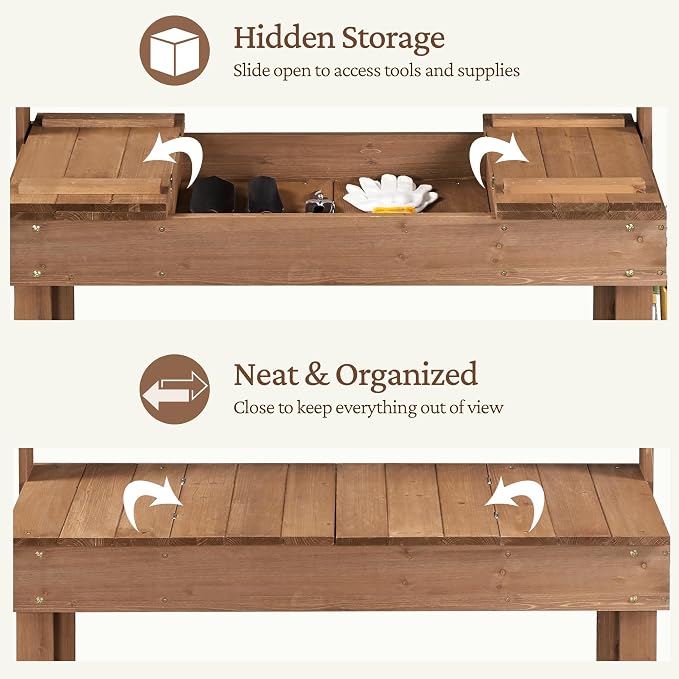 Yaheetech Outdoor Potting Bench, Display Rack & Storage Shelf, transplanting - Image 6