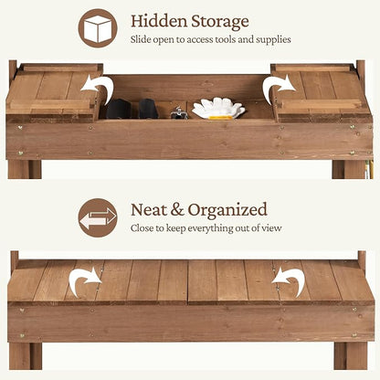 Yaheetech Outdoor Potting Bench, Display Rack & Storage Shelf, transplanting - Image 6