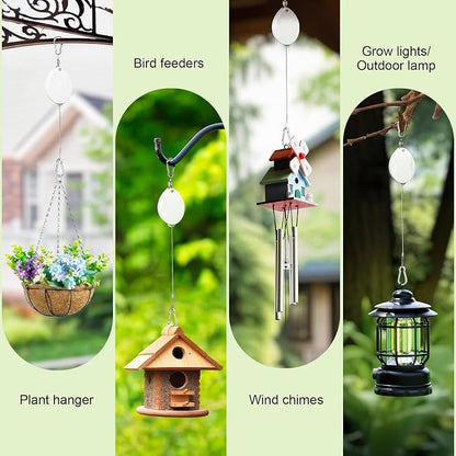 3Pcs Retractable Plant Hanger, Heavy Duty, Quick Auto Lock, Adjustable Hook - Image 5