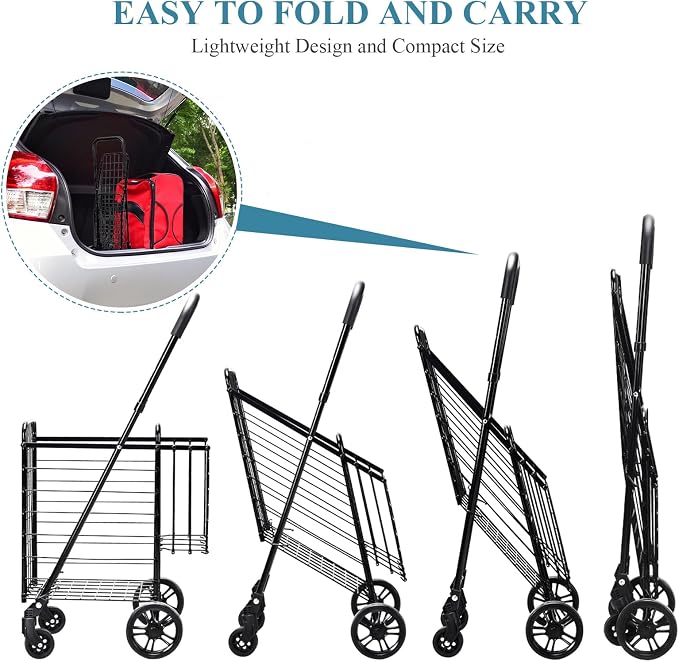 Foldable Grocery Shopping Cart - Image 7