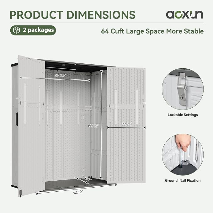 Aoxun Outdoor Storage Shed - Image 7