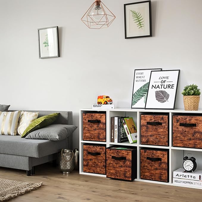 Stero Fabric Storage Cubes, 6 Pack Foldable Storage Bins - Image 9