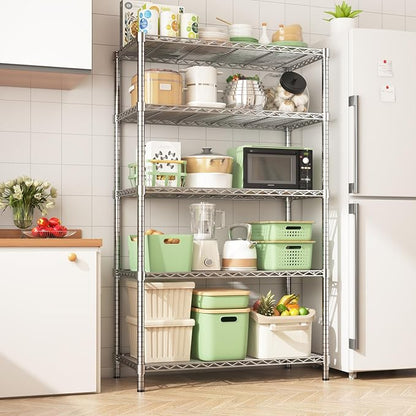 Storage Shelves, 5-Tier Adjustable Metal Industrial Utility Shelf Rack - Image 4