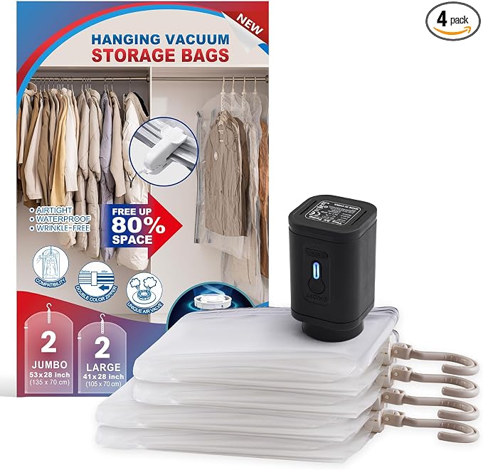 Hanging Vacuum Storage Bags For Clothes by VELMADE