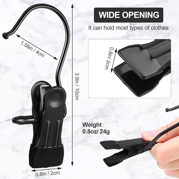 100 Pieces Boot Hangers for Closet Laundry Hooks Hanging Clips Boot Hangers - Image 3