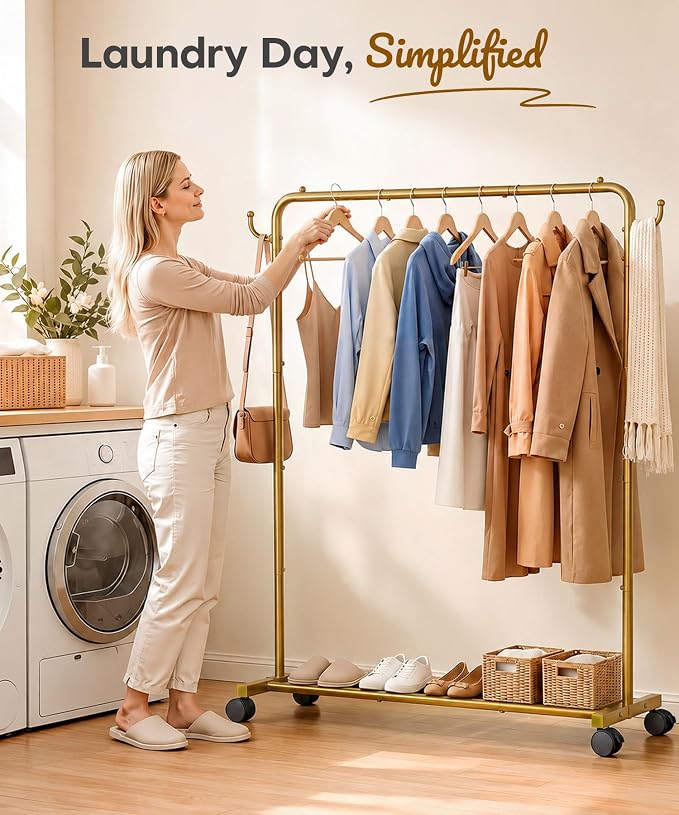 Homde Rolling Clothes Rack - Image 8