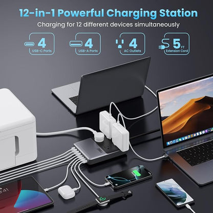 12-in-1 Charging Station USB C Power Strip - Image 3