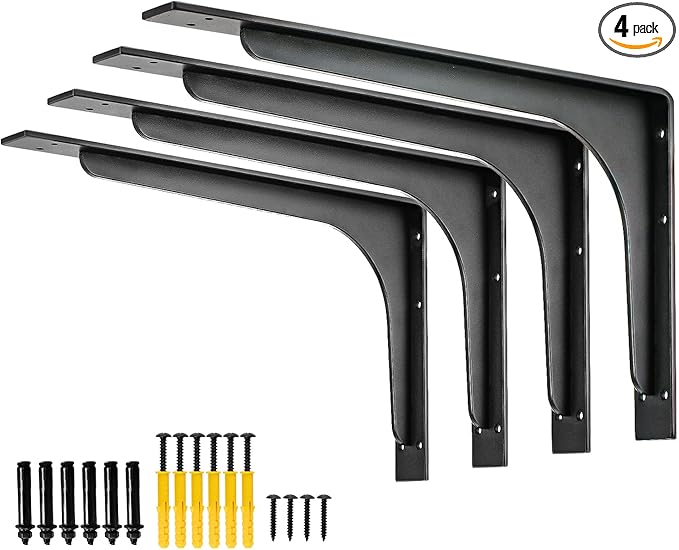 16inch x 9.5inch shelf brackets, L Shelf Bracket, die-cast formation，vertical by Picesa