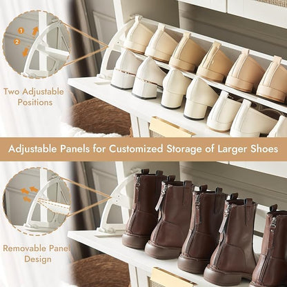 HOKYHOKY Rattan Shoe Storage Cabinet - Image 5