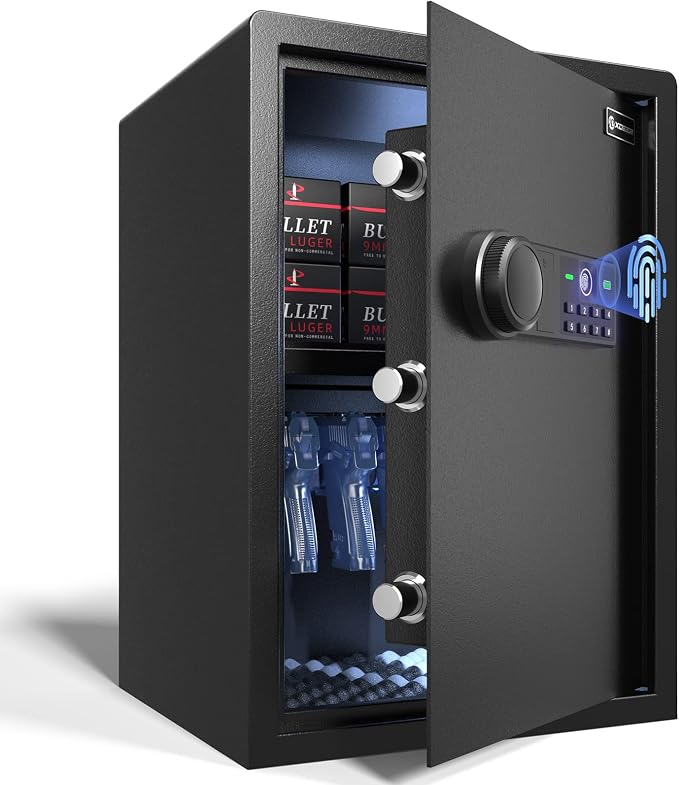 XDeer Biometric Safe Box, Quick-Access Security Safe Box by XDeer