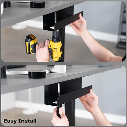 VIVO Under Desk 17 inch Cable Management Trays, Power Strip Holders, Cord - Image 8