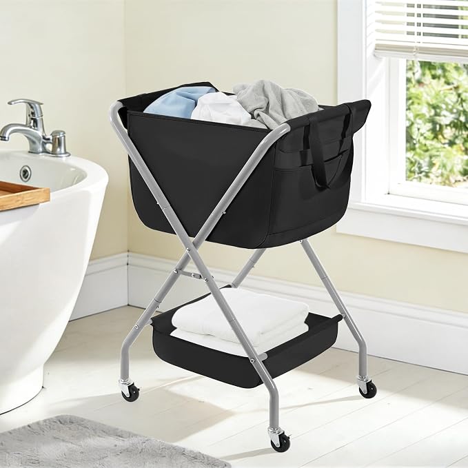 STORAGE MANIAC Collapsible Laundry Cart - Image 8