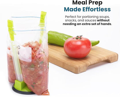 Jokari Adjustable Baggy Rack Stand 4-Pack, Hands-Free Freezer Bag Holder - Image 6