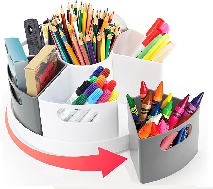 Rotating Art Supply Organizer Storage Caddy by ZERUIDM