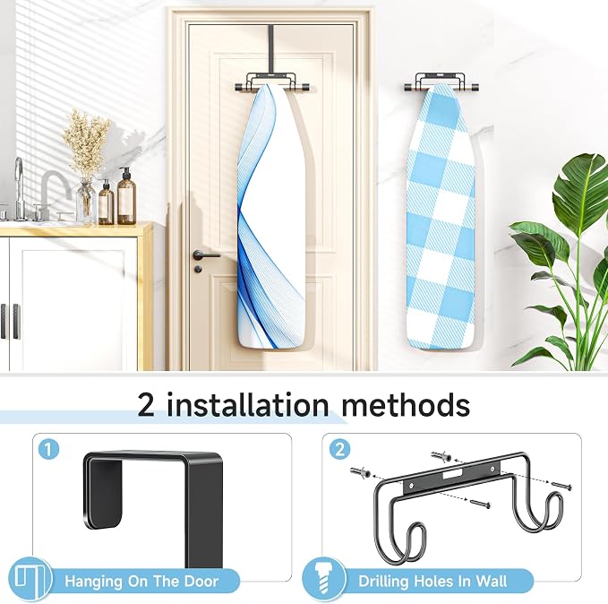 Ironing Board Holder Wall Mount, Over The Door Ironing Board Holder, Over The - Image 7