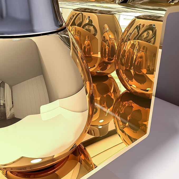 YMVV 12 IN Mirror Gold Acrylic 3 Tier Display Riser Perfume Organizer, Perfume - Image 6
