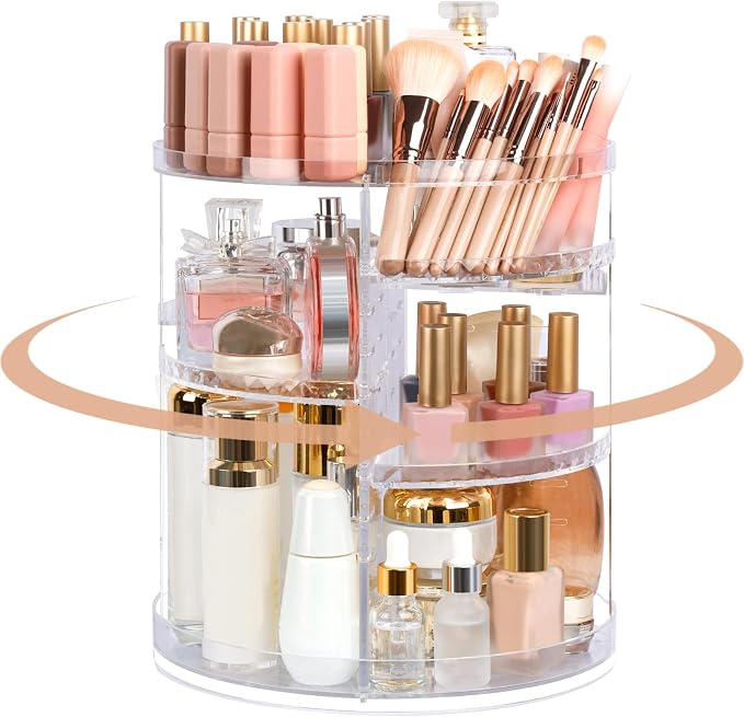 Boxalls Makeup Organizer Rotating Large Capacity, 360 Makeup Carousel by BOXALLS