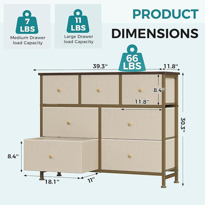OLIXIS 7 Drawer Closet Organizer, Storage Tower - Image 3