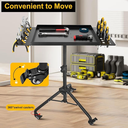 Rolling Tool Tray Cart, Mobile Work Table Tool Tray - Image 4