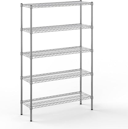 14" Deep x 42" Wide x 64" Height Wire Shelving Kit | 5-Tier | NSF Commercial by Regal+Altair