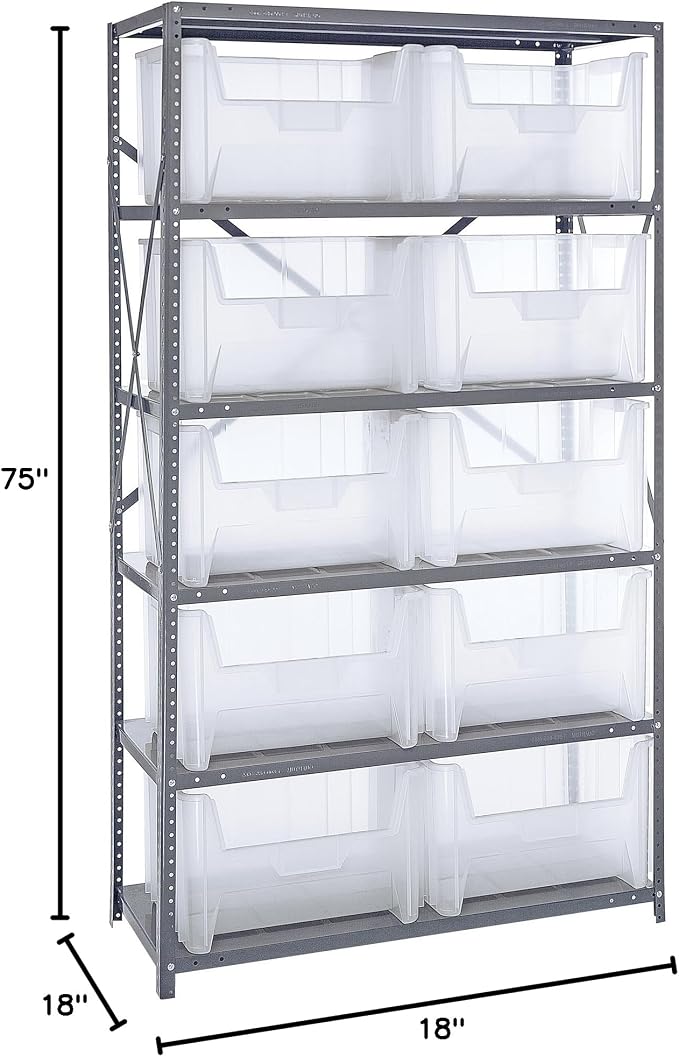 Quantum Storage Systems QSBU-700CL Clear-View Giant Stack 6-Shelf Steel - Image 2