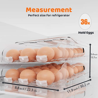 Egg Holder for Fridge, Automatic Steady Rolling Egg Dispenser - Image 5