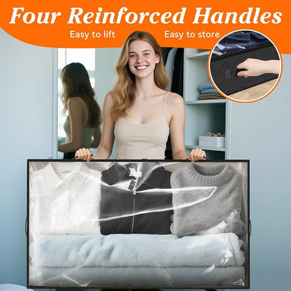 SpaceWhisper 90L Under Bed Storage Containers, Foldable Closet Organizers and - Image 5
