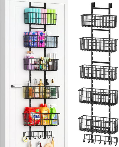 Hongtamoya Adjustable Over the Door Organizer, Metal Hanging Door Organizer by Hongtamoya
