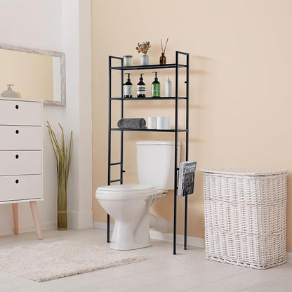MyGift 3 Tier Over The Toilet Storage, Freestanding Bathroom Organizer Shelf - Image 4