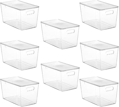 Vtopmart 8 Pack Clear Stackable Storage Bins by Vtopmart