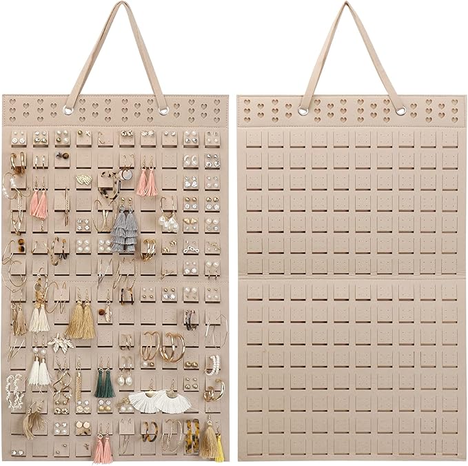 Resovo Hanging Earrings Organizer, Earring Holder & 20 Hooks, Holds Up To 300 by LearnMoreAboutResovo