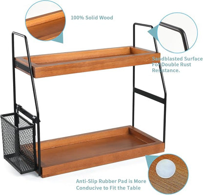 Bathroom Counter Organizer, 2-Tier Standing Storage Shelf - Image 6