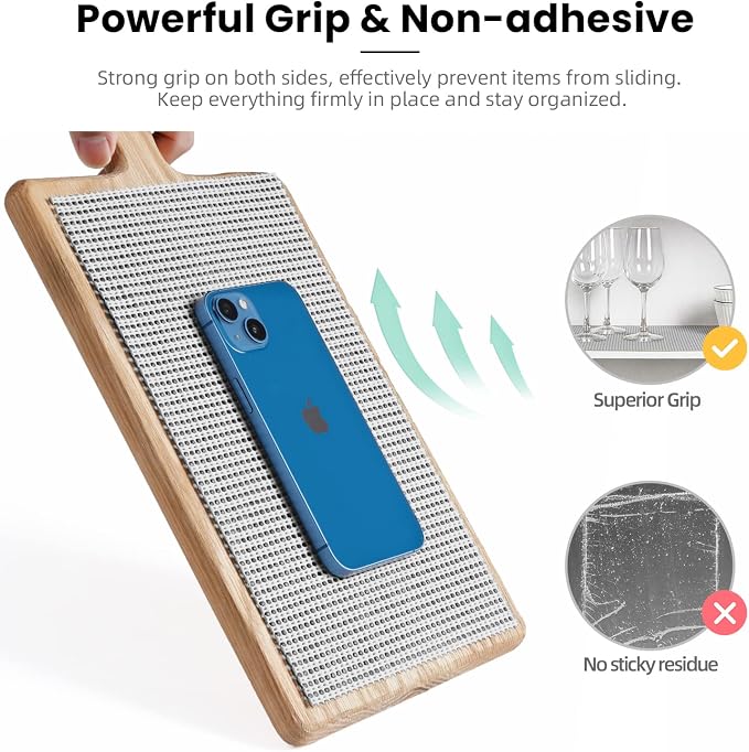 BAGAIL Non-Adhesive Shelf Liner, Thick Strong Grip Drawer Liners - Image 3