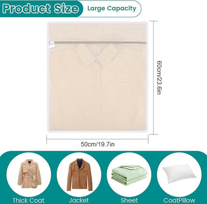 Dntorx 4 Pack Durable Cotton Mesh Laundry Bags - Image 2