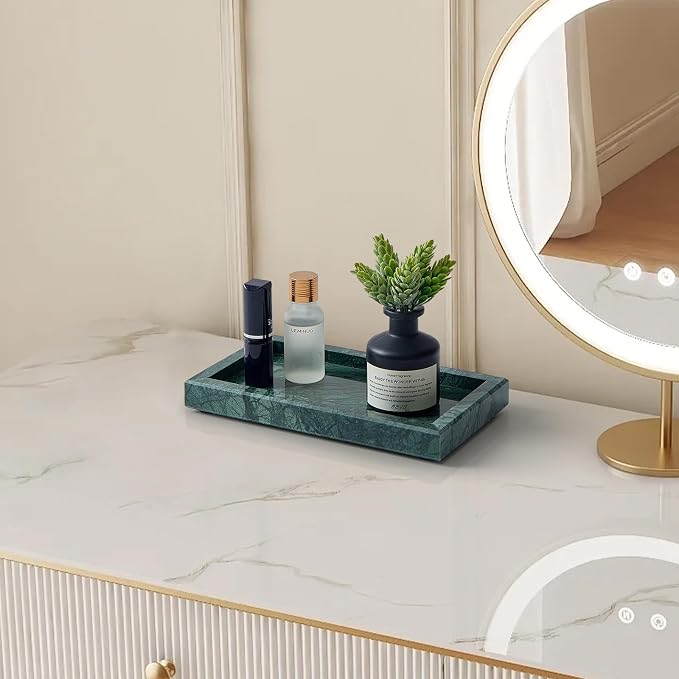 Natural Small Marble Vanity Tray, Luxury Stone Organizer - Image 7