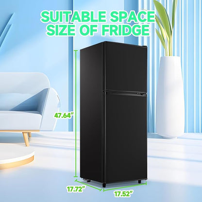 5.0 Cu.ft Refrigerator with Freezer Small Fridge Drink Holder Double Door - Image 6
