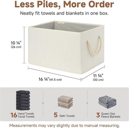 StorageWorks Storage Baskets for Shelves, Foldable Fabric Closet Storage Bins - Image 4