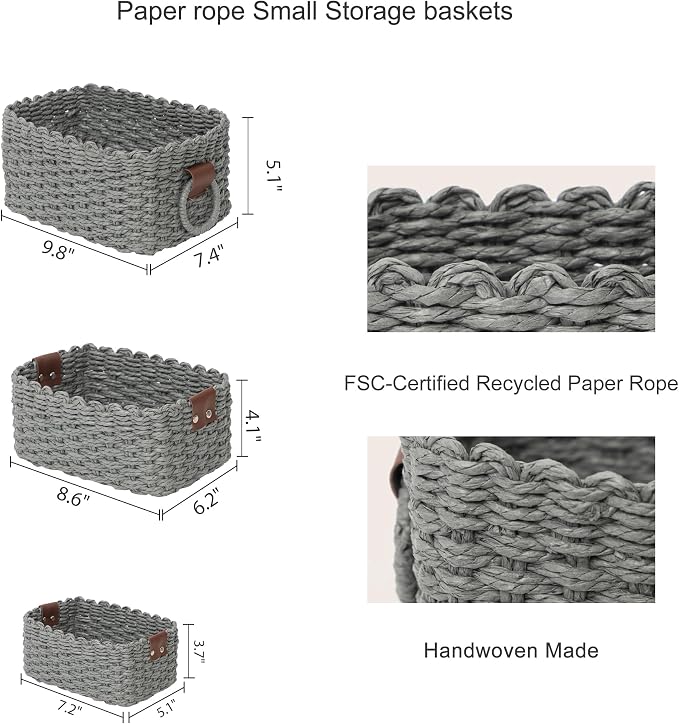 Small baskets for Organizing, Cute woven Storage basket - Image 6